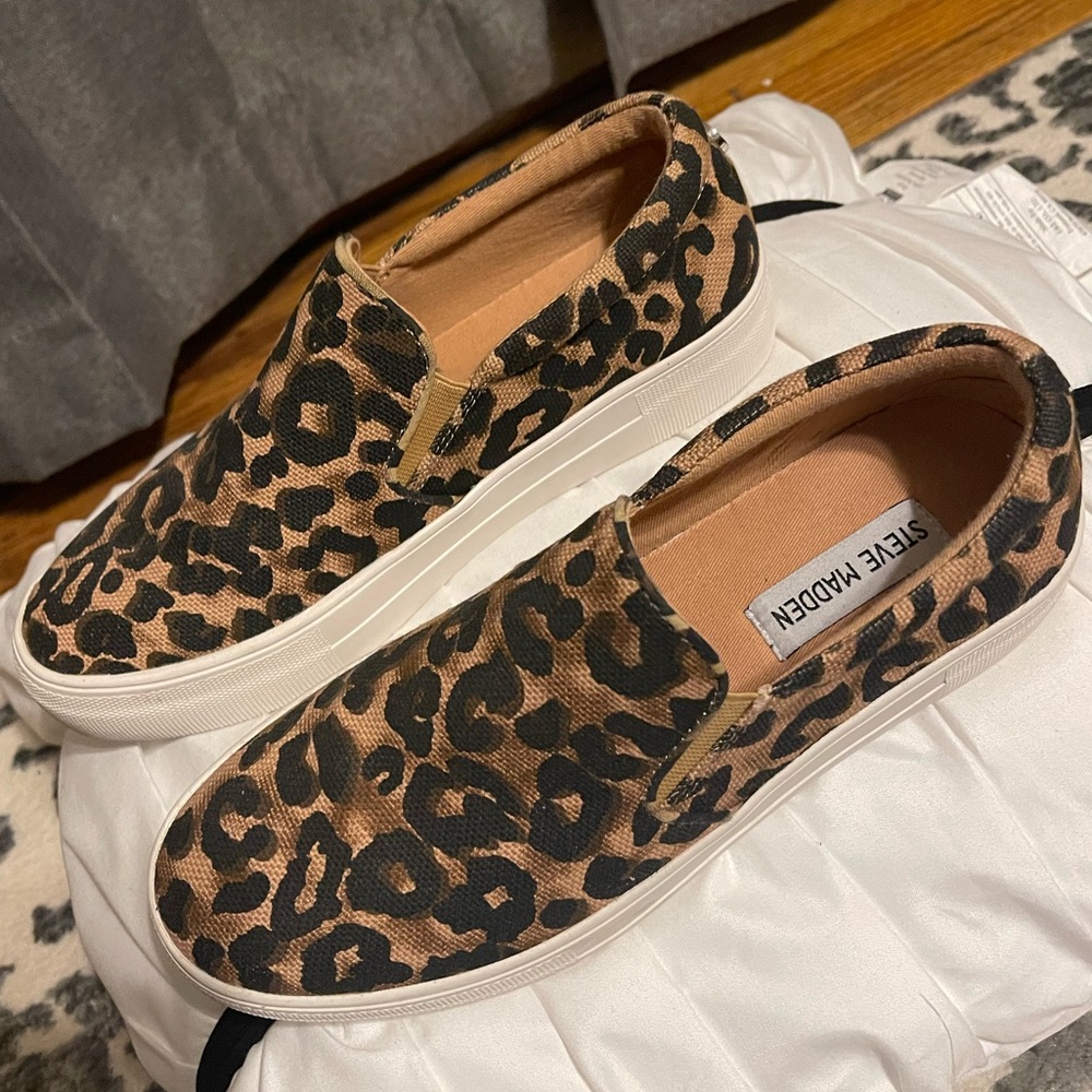Steve Madden animal print slip on sneaker